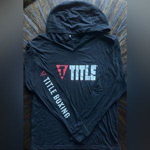 TITLE Boxing Hooded Long Sleeve Shirt